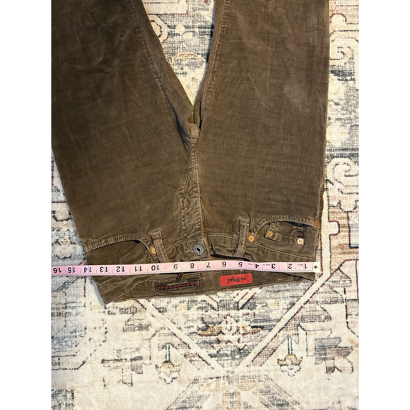 AG ANGEL Brown Corduroy Jeans Womens 26 Y2K Low Rise 90s Grunge Indie Sleaze - Picture 4 of 13